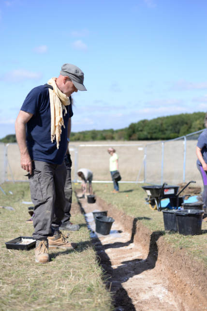 Excavating part of a prehistoric field system